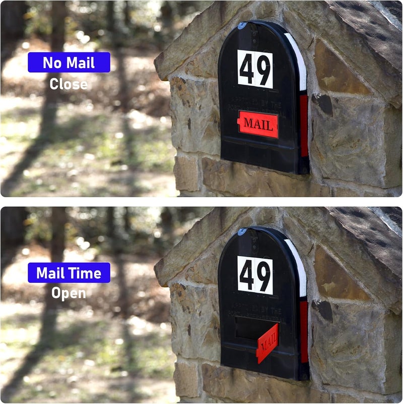 MXFIV Mailbox Flag Replacement Kit for Brick & Stone Mailboxes - Red All-Weather Plastic Flag for Front Wall Mount - No-Drill Installation, Universal Alert Signal - Stylish & Durable - Image 2